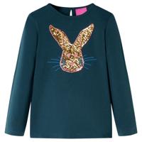 VidaXL Kindershirt met lange mouwen 104 donkergroen