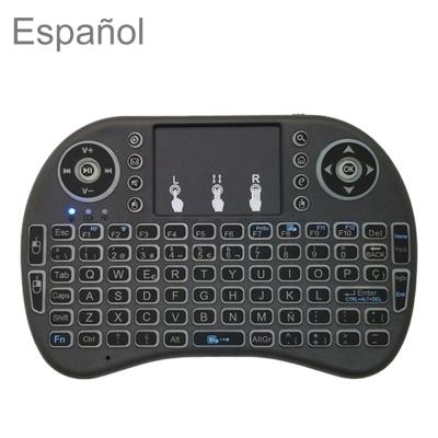 Ondersteuning taal: Spaans i8 Air Mouse draadloos toetsenbord met touchpad voor Android TV Box & Smart TV & PC Tablet & Xbox360 & PS3 & HTPC/IPTV
