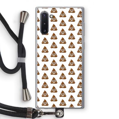 Poop emoji: Samsung Galaxy Note 10 Transparant Hoesje met koord