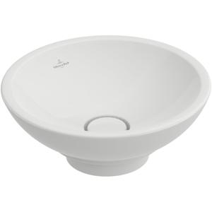 Villeroy & Boch Loop en Friends opzetwastafel met plug met keramische afdekking O38cm met overloop ceramic+ wit 514800R1