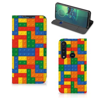 Motorola G8 Plus | Hoesje met Magneet | Blokken