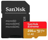 SanDisk Extreme Plus microSDXC 256 GB + SD adapter 200 MB/s 140 MB/s