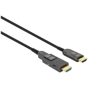 Manhattan 355551 HDMI-kabel HDMI Aansluitkabel HDMI-A-stekker, HDMI-micro-D-stekker 100 m Zwart 4K UHD