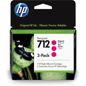 HP 712 Origineel Magenta 3 stuk(s)