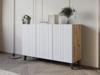 Dressoir FUKETTE 3 deuren artisan eik/wit