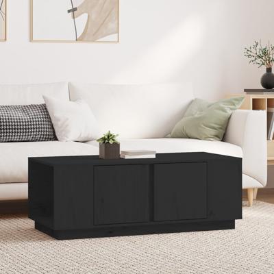 Salontafel 110x50x40 cm massief grenenhout zwart