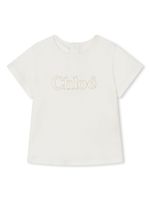 Chloé Kids t-shirt en coton à logo imprimé - Blanc - thumbnail