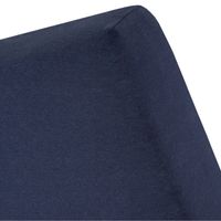 Cinderella hoeslaken - Tot 25cm matrasdikte - Jersey Melange - 180x210/220 cm - Donkerblauw