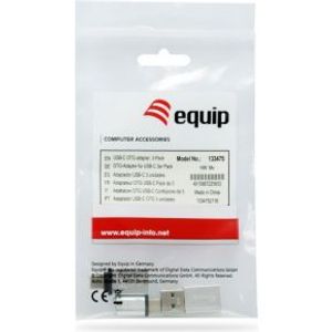 Equip 133475 tussenstuk voor kabels USB C, USB C, USB A USB A, Micro-USB, USB C Zilver