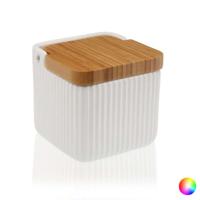 Zoutvaatje met deksel (11,5 x 11,5 x 11,5 cm) Kleur Wit