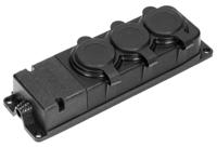 Orno SWD Tafelcontactdoos PROF zwart IP44 3V met klep - 6871955