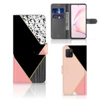 Samsung Note 10 Lite | Book Case | Zwart Roze Vormen