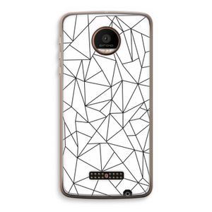 Geometrische lijnen zwart: Motorola Moto Z Force Transparant Hoesje