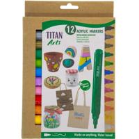 Set Viltstiften Titan Arts Multicolour 12 Onderdelen