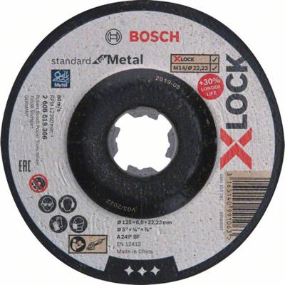 Bosch Accessories 2608619366 X-LOCK Afbraamschijf gebogen Diameter 125 mm Boordiameter 22.23 mm Metaal, Staal, IJzer 1 stuk(s)