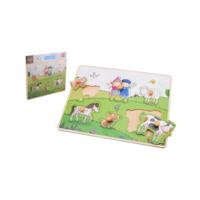 Jouéco® Fien & Teun houten knopjespuzzel