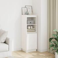Hoge kast 37x34x110 cm massief grenenhout wit