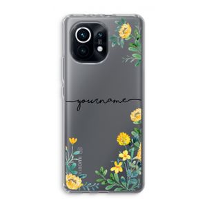 Gele bloemen: Xiaomi Mi 11 Transparant Hoesje