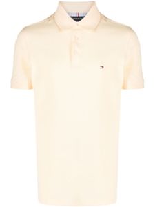 Tommy Hilfiger logo-embroidered cotton polo shirt - Jaune