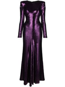 Philosophy Di Lorenzo Serafini robe ornée de sequins à dos ouvert - Violet