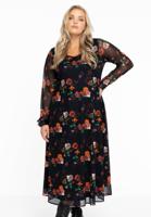 Yoek Jurk lang BABY ROSE | Zwart | Maat 58/60