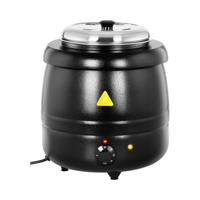 Soepketel - 10 L - staal - zwart gecoat