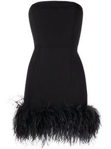 16Arlington robe-bustier bordée de plumes Minelli à coupe courte - Noir