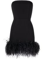 16Arlington robe-bustier bordée de plumes Minelli à coupe courte - Noir - thumbnail