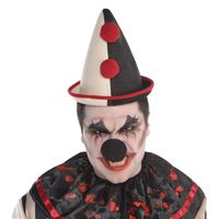 Verkleed neus horrorclown - fopneus - zwart - Halloween verkleed accessoires