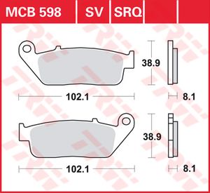 TRW Remblokken, en remschoenen voor de moto, MCB598SRQ