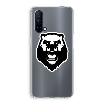 Angry Bear (white): OnePlus Nord CE 5G Transparant Hoesje