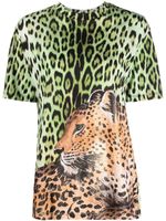 Roberto Cavalli t-shirt à imprimé léopard - Vert Roberto Cavalli t-shirt à imprimé léopard - Vert