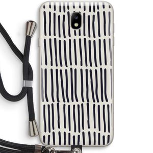 Moroccan stripes: Samsung Galaxy J7 (2017) Transparant Hoesje met koord