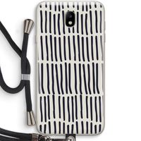 Moroccan stripes: Samsung Galaxy J7 (2017) Transparant Hoesje met koord