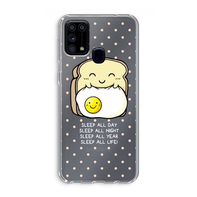 Sleep All Day: Samsung Galaxy M31 Transparant Hoesje