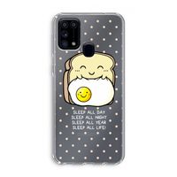 Sleep All Day: Samsung Galaxy M31 Transparant Hoesje Sleep All Day: Samsung Galaxy M31 Transparant Hoesje