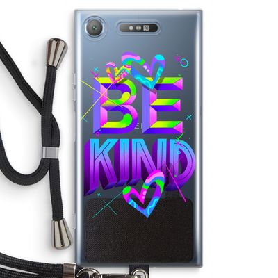 Be Kind: Sony Xperia XZ1 Transparant Hoesje met koord
