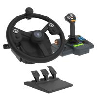 Hori HPC-043U game controller Zwart USB Stuur + pedalen + joystick PC - thumbnail