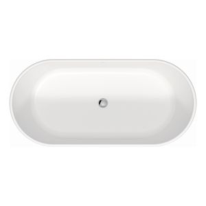 Vrijstaand Ligbad Duravit D-Neo 160x75x60 cm Met Overloop Mat Wit Duravit