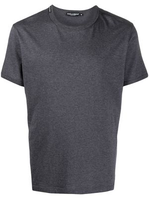 Dolce & Gabbana t-shirt à patch logo - Gris