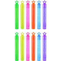 Bellenblaas - 12x stuks - neon kleuren - 4 ml - uitdeel cadeau/kinderfeestje - bruiloft   -