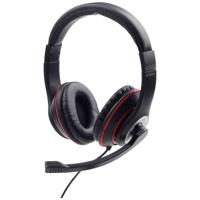 Gembird CaratteristicheCuffia stereo con braccio microfono mobilePratica unitÃƒÂ  di con Over Ear headset Kabel Zwart, Rood Volumeregeling, Headset