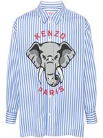 Kenzo chemise Elephant à rayures - Bleu - thumbnail