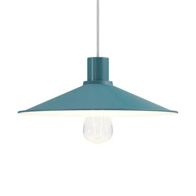 Kleine hanglamp industrieel &apos;Harry&apos; zeegroen incl. plafondkap kabel & fitting