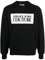 Versace Jeans Couture sweat en coton à logo imprimé - Noir