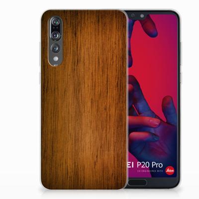 Huawei P20 Pro | Bumper Hoesje | Donker Hout