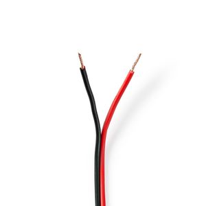 Nedis Speaker-Kabel | 2x 0.75 mm² | 100 m | Rood / Zwart | 1 stuks - CABR0750BK1000 CABR0750BK1000