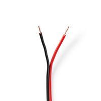 Nedis Speaker-Kabel | 2x 0.75 mm² | 100 m | Rood / Zwart | 1 stuks - CABR0750BK1000 CABR0750BK1000