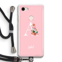 Pink Bouquet: Pixel 3 Transparant Hoesje met koord