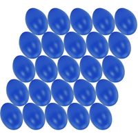 25x stuks donkerblauw hobby knutselen eieren van plastic 4.5 cm - thumbnail